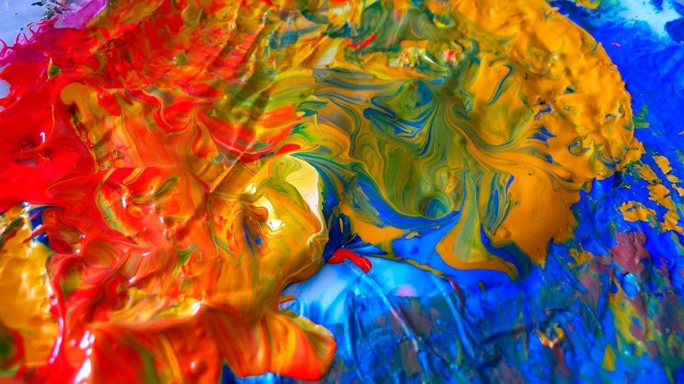 Mezclar colores con pintura acrilica