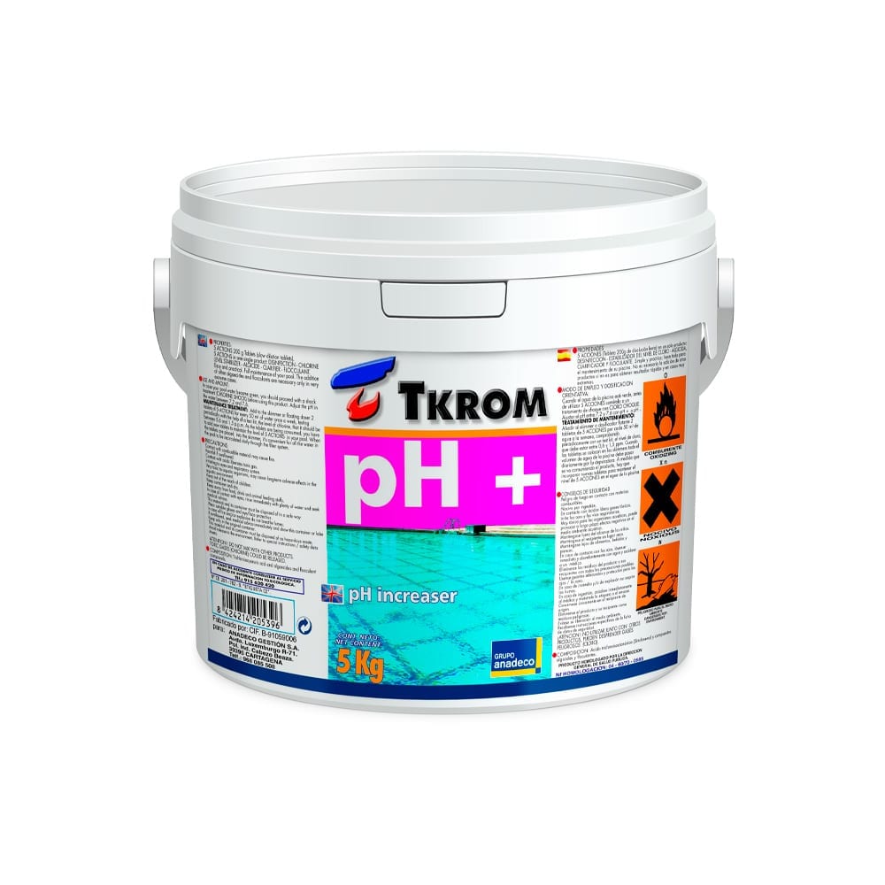 Regulador de PH+ para piscinas 5Kg de Tkrom